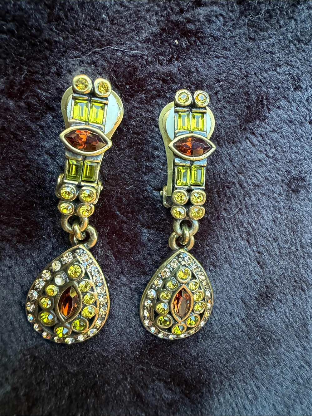 Heidi Daus Vintage “Artful Elegance" Crystal Drop earrings.